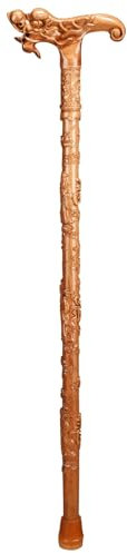 Wanderstock Holz，Wunderschön Geschnitzte Krücken，Krücken für Männer und Frauen，Krücken für Altere Menschen (Size : K)