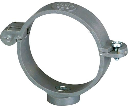 Collier à charnière PVC gris simple - Tube Diamètre 80 mm - Girpi
