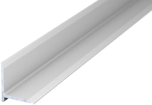 NALine® Abschlussprofil | 15 x 13 x 1000 mm | silber eloxiert | Innenwinkel Treppenbelag | Bodentiefe Fenster oder Balkon Abschluss | Sockelprofil | Wandabschlussleiste