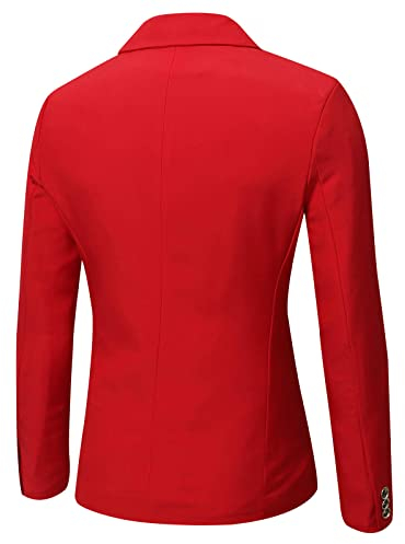 Giacca Vestito Stampato Casual Risvolti Monopetto Moda Fibbia Uomo Cappotti Giacche Uomo Uomo Tuta da Passeggiata, Rosso, M