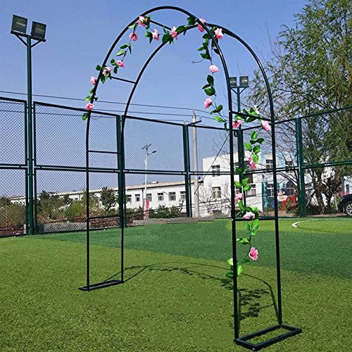 QGBOXDSV Rosenbogen, Garten-Torbogen Aus Metall, Pergola Rankhilfe Verzinkt Rost, Laubengang Rankgestell Mit Sockel Für Verschiedene Kletterpflanzen, Einfache Montage, 6 Größen,350x220x40CM