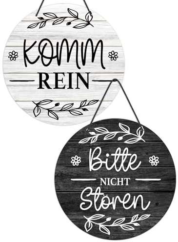Putuo Decor Türschild Meeting in Progress Bitte Nicht stören rundes Therapeutenschild aus PVC Willkommen Bitte kommen Sie herein Schild für Büro Therapie Klinik doppelseitiges Aufhängerschild 22,9 cm