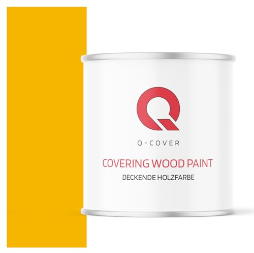 Q-COVER VERNICE COPRENTE PER LEGNO 2,5L LUCIDO Giallo colza RAL 1021 SMALTO RAL PER LEGNO PROTETTIVO INTERNI/ESTERNI ca. 80–150 ml/m²