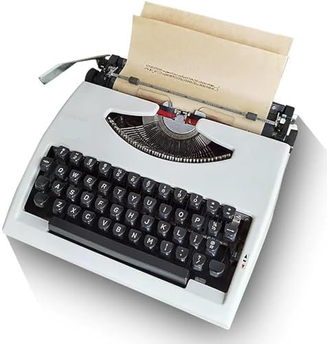 Manuelle Vintage-Schreibmaschine, Mechanische Englische Schreibmaschine, Metallwerk, Englische Tastatur, 44 Tasten, 88 Zeichen, Antike Schreibmaschinen Im Vintage-Finish Für Notizen Oder Briefe Oder K