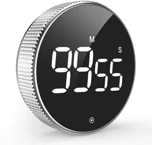 Pomodoro Digital kökstimer med 3 volymnivåer, magnetisk äggväckarklocka med stor LED-skärm, perfekt för matlagning, bakning, sport, studie