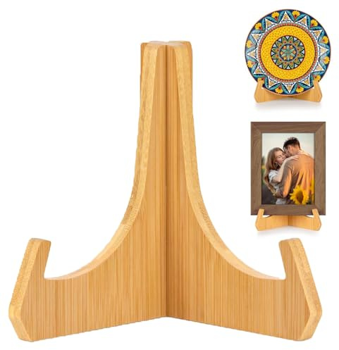 Fine jade2 Tellerständer zur Aufsteller Hölzern Teller Ständer 6 Zoll Tellerhalter Es Kann als Display Ständer, Fotoständer, Bilderständer, Schallplatten Halter