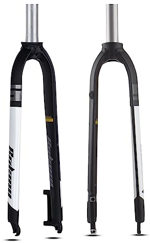 Forcella rigida per mountain bike 26/27,5/29 pollici 1-1/8 Forcella rigida per freni a disco MTB in lega di alluminio completa, tubo dritto da 28,6 mm Forcella ultraleggera per bici da strada/MTB 80