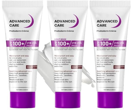 Sonnencreme LSF 100, SPF 100 Sunblocker, Sunscreen Lotion mit UVA/UVB-Schutz, Nicht Fettender Wasserfester Sonnenschutz, Sonnencreme für Gesicht und Körper, Waterproof, Outdoor Sport (3)