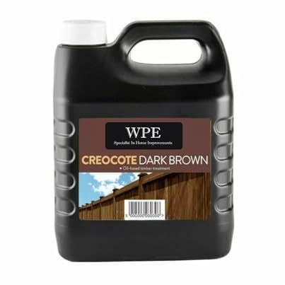 WPE® Dark Creocote Wood Treatment – Oil-Based Creosote Substitute for Fences, Sheds, Decking & Timber – Deep Penetrating, Long-Lasting Weatherproof Protection – 4L Exterior Wood Preserver