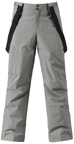 HOTIAN Herren Skihose Hosenträgerhose Outdoorhose Snowboardhose Winter Wasserdicht Warm Abnehmbare Hosenträger Skilanglaufhose Thermohose Wanderhose Ski Pant