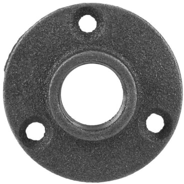 Brida de piso de hierro maleable negro de 10 piezas, accesorio de tubería roscada BSP, brida de montaje en pared con hierro fundido de alta resistencia, estilo antiguo para (DN20 3/4'')