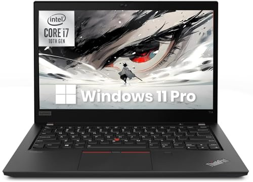 Lenovo ThinkPad T14 Laptop, Windows 11 Pro Business Netbook, Intel Core i7-10610U, 16 GB RAM, 256 GB SSD, HDMI, 14in FHD 1080p Dispaly, Backlit KBL (Renewed)