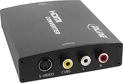 InLine 65006 Konverter HDMI zu Composite/S-Video, mit Audio, Eingang HDMI, Ausgang: Cinch, S-Video und Audio Cinch