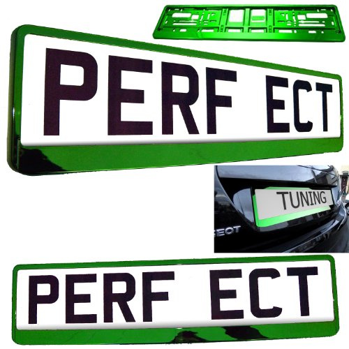 1x Car Registration License Number Plate Surrounds Holder Frame ALL STYLES (GREEN)