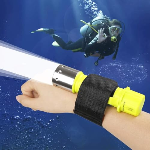 BESTSUN 1800Lm Professional Diving Flashlight Super Bright CREE T6 LED AAA/18650 Diving Swimming Light Waterproof Underwater Diver Submarine Torch Scuba Safety Lights Dive Lamp (Battery not inlcuded)