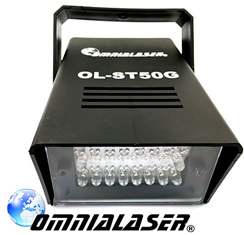 OmniaLaser OL-ST50G Effetto Luce Strobo Lampada Stroboscopica LED, Verde