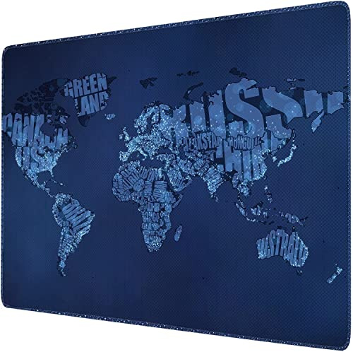 Sidorenko Gaming Mauspad - 280 x 200 mm - Mouse Pad mit Vernähte Kanten - Rutschfester Mousepad mit Einer speziellen Oberfläche verbessert Geschwindigkeit und Präzision - Maus Pad in blau