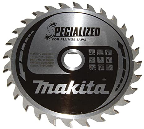 Makita B-32982 Specialized Saw Blade for Plunge Saws 160x20x28T