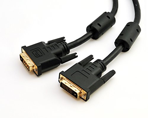 RHOMBUTECH® - Premium DVI zu DVI Kabel / Dual Link DVI-D 24+1 / vergoldete Kontakte / HDTV Auflösungen bis 2560x1600 / 2x Ferritkern für eine absolut störungsfreie Übertragung / OFC Kupferleiter / x.v.Color (DVI zu DVI 1.5m)