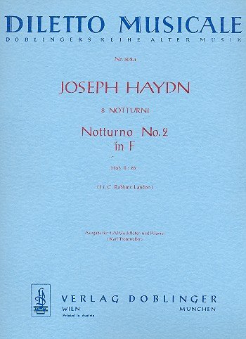 Notturno F-Dur Nr.2 Hob.II:26 für 2 Altblockflöten und Orchester: