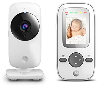 Motorola Baby MBP481 Digitales Babyfon mit Video-Display, Babyfon mit 5,1-cm-Display (2 Zoll) – Silberfarben (UK Plug)