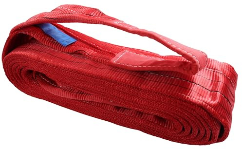 Pallit Hebegurt 5000 kg - Hebeband 4 m x 150 mm aus Polyester - Hebeschlinge mit Schlaufen, EN 1492-1 Zertifiziert, Sicherheitsfaktor 7:1