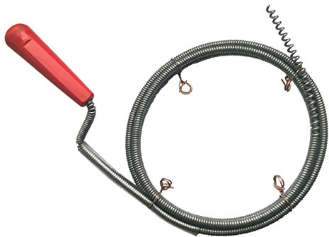 Rohrreinigungsspirale Ø 6mm x 1,5m mit Bohrspitze, extra dünne Abflussspirale