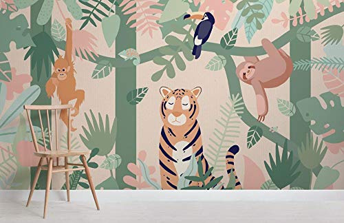 Kinder Dschungel Tierfreunde Tapete Wandbild Kinderzimmer Tapete Kindertapete Heimtextilien