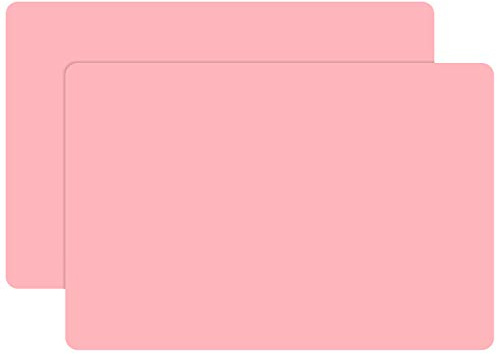 Gartful 23.6 x15.7 inch Resin Silicone Mats, X-Large Silicone Sheets for Jewelry Casting Molds, Nail Art, Acrylic Pouring, Nonstick Table Protector, Multipurpose Mat, Pink, Set of 2