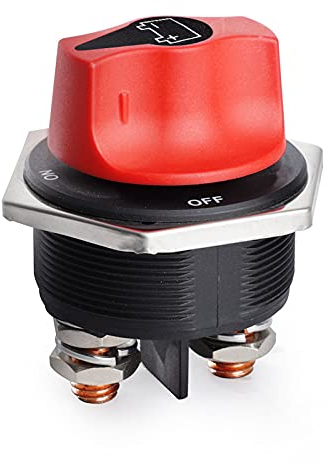 Tawveml Batterie-Trennschalter Batteriehauptschalter MAX DC 32V 300A CONT 450A INT Wasserdicht Auf/Aus Autobatterie Isolator Schalter für Marine Boat Caravan Car Vehicles Yacht Bus