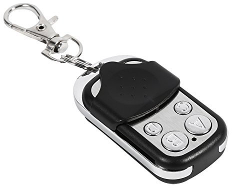 Portachiavi con telecomando, portachiavi con telecomando con allarme wireless a clonazione universale per cancello porta garage 433 mhz