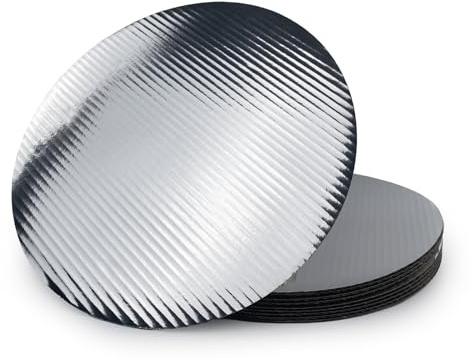 Miss Bakery's House® Cake Board Pappe - 2,5 mm - Ø 30 cm - Silber - 10 Stück - rund - Tortenunterlage beschichtet - Wellkarton stabil