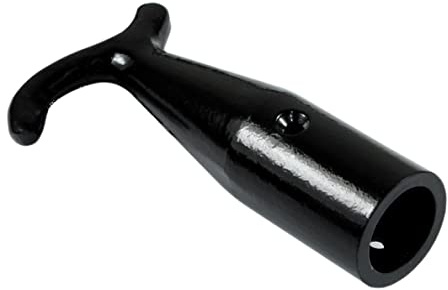 SN-TEC Stockhaken/Ziehhaken für Bodentreppen und Oberlichter, Aluminium, lackiert schwarz (Stockhaken lackiert schwarz)
