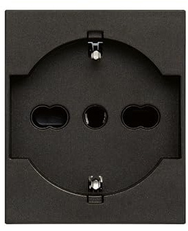 Vimar 30210.G Linea presa SICURY universale P40, 2 poli + T 16A, nero
