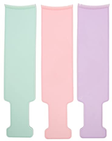 3 Stück Haar-Highlighting-Werkzeuge, Haarfärbe-Farbtafel, Balayage-Brett, Haarfärbebürste, Gebogener Kamm, Zähne, Verbreitern, Folierungstafel, Haarfärbebürste, Highlight-Brett