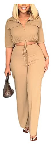 Freizeitjacke, Arbeitsanzug, gerade Hose, zweiteiliger Pendleranzug, khaki, Large