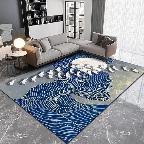 RUGMRZ Teppichboden Auslegware Luxus Wohnzimmer, modern und minimalistisch Outdoor Teppiche Balkon blau Teppich Balkon Rug Teppichboden Auslegware Teppich sale180x250CM