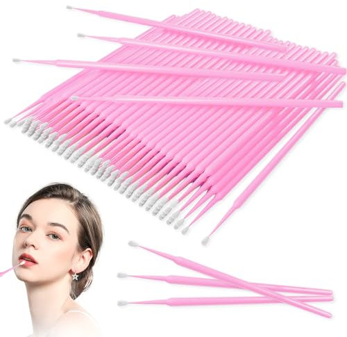 Simsky 200 Pezzi Microbrush Applicatori per Ciglia, Pennelli Monouso per Estensioni, Scovolino per Mascara