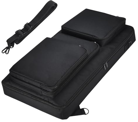 DJ-Controller-Aufbewahrungstasche, Koffer, verdickte, rostfreie Polyester-Tragetasche mit Schultergurt, Plattenspieler-Tragetasche