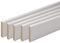 MadeInNature, Zócalo de madera blanca prepintada, fabricada en Francia, acabado redondeado altura 10 cm, longitud a elegir (10 ml)