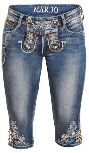 MarJo Damen Trachtenjeans K69-FRANZISKA blau 30