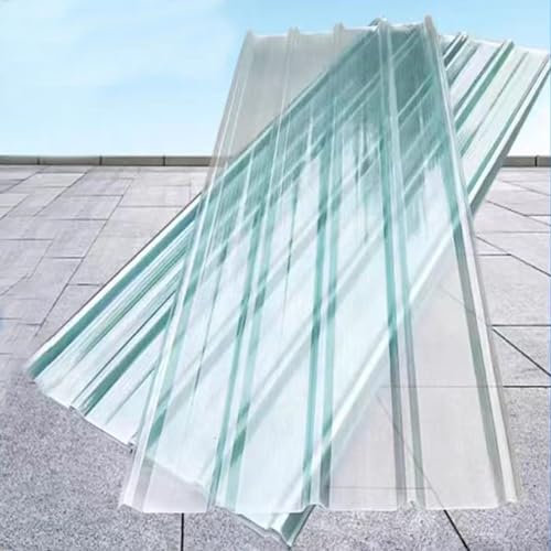 2 mm dicke, transparente, schwer entflammbare Wellpappen-Dachbahnen mit 90 % Lichtdurchlässigkeit, Sonnenraum-Tageslichtplatte für Verkleidungen, Wandplatten, Länge 0,92,4 m (0,9 x 1,1 m)