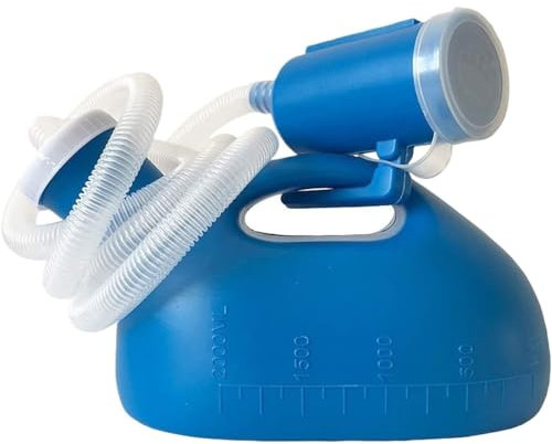 CYPOSLDN Urinario Portátil para Hombres, Urinario para Cama De Hombre, Orinal para Orinar, Botella para Orinar De 2000 Ml, Colector con Tubo De 1,6 M