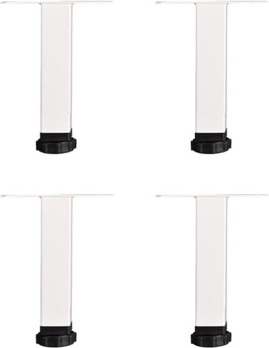 Metallmöbler stödben set med 4 justerbara bordsben för skåp bäddsoffa slitstark säng mittram lamell stödben 22 cm/8,66 tum svart