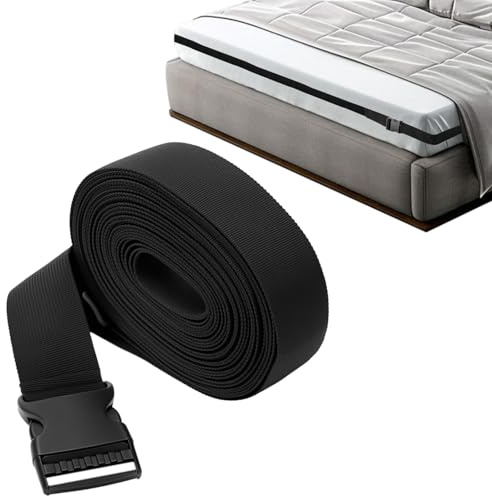 QWORK® Madrasshållare, 12 m x 5 cm, kärleksbro för madrasser, ansluter två madrasser, madrasskil, justerbar dubbelbro
