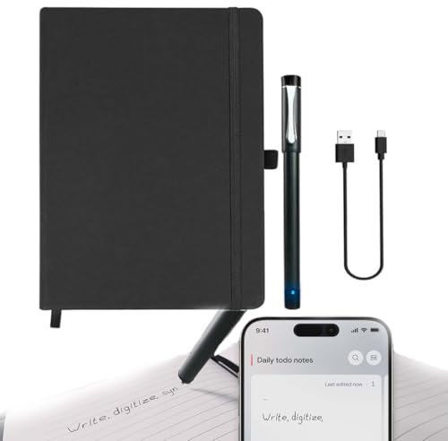 LUCKKY Ai-Powered Smart Writing Set, Digital Notebook with Smart Pen, Digitales Notizbuch, Digital 2-in-1 kabelloses Bluetooth Notizbuch für Notizen, Zeichnungen und Meetings