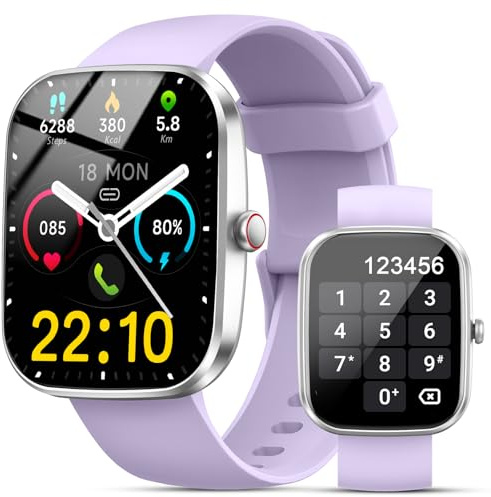 Smartwatch Herren Damen, 1.91 HD Fitnessuhr mit Telefonfunktion, Smart Watch mit Pulsuhr/Schlafmonitor, Fitness Tracker Schrittzähler Uhr, 100+ Sportmodi Sportuhr IP68 Wasserdicht für Android iOS