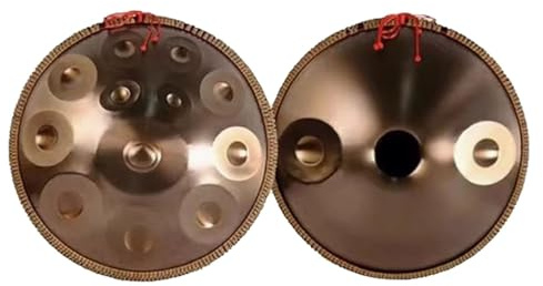 Handtrommel D-Moll 22 Zoll 9/10/12/14 Töne Stahlhandtrommel, Golden Handpan Drum Percussion, Zungentrommel, Steel Tongue Drum Percussion Drum Instrument(440Hz,14Notes)