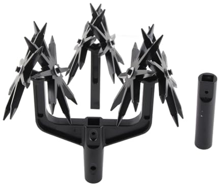 Ghzste Rotary Kultivator Garten Verstellbarer Handheld Pinne Kultivierer Kordless Hand Pinne für Bodenmischung oder Wiederversammlung von Grasrasen Pinne (Schwarz)