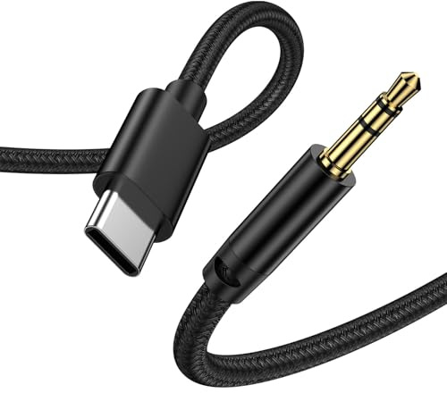 Aux Kabel iPhone 17 Auto 1M, USB C Aux Kabel auf 3,5mm Klinke für Samsung, für Samsung Galaxy S26/S25 Ultra/S24/S23/S22,A55,A54,iPhone 17 Pro Max/16/15 iPad Pro, Xiaomi,Auto-Lautsprecher